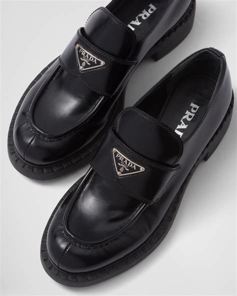 prada womans pebbled loafers|prada shoes for women size 5.